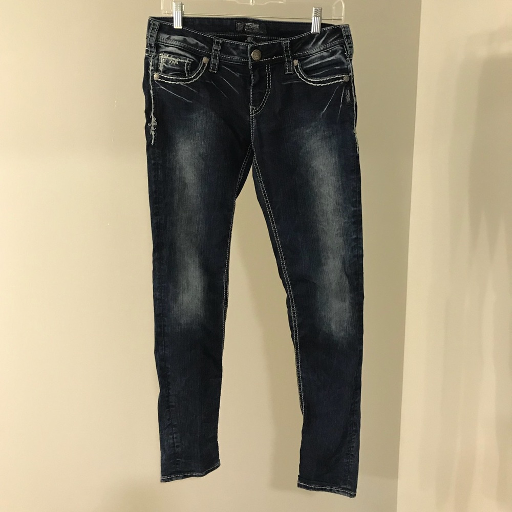 Silver Aiko Skinny Jeans